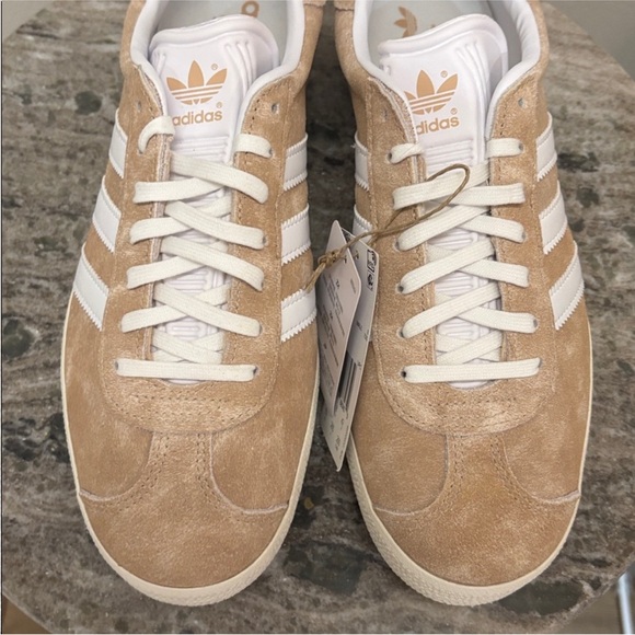Adidas Gazelle Women's Tan Suede Sneakers - Picture 2 of 8
